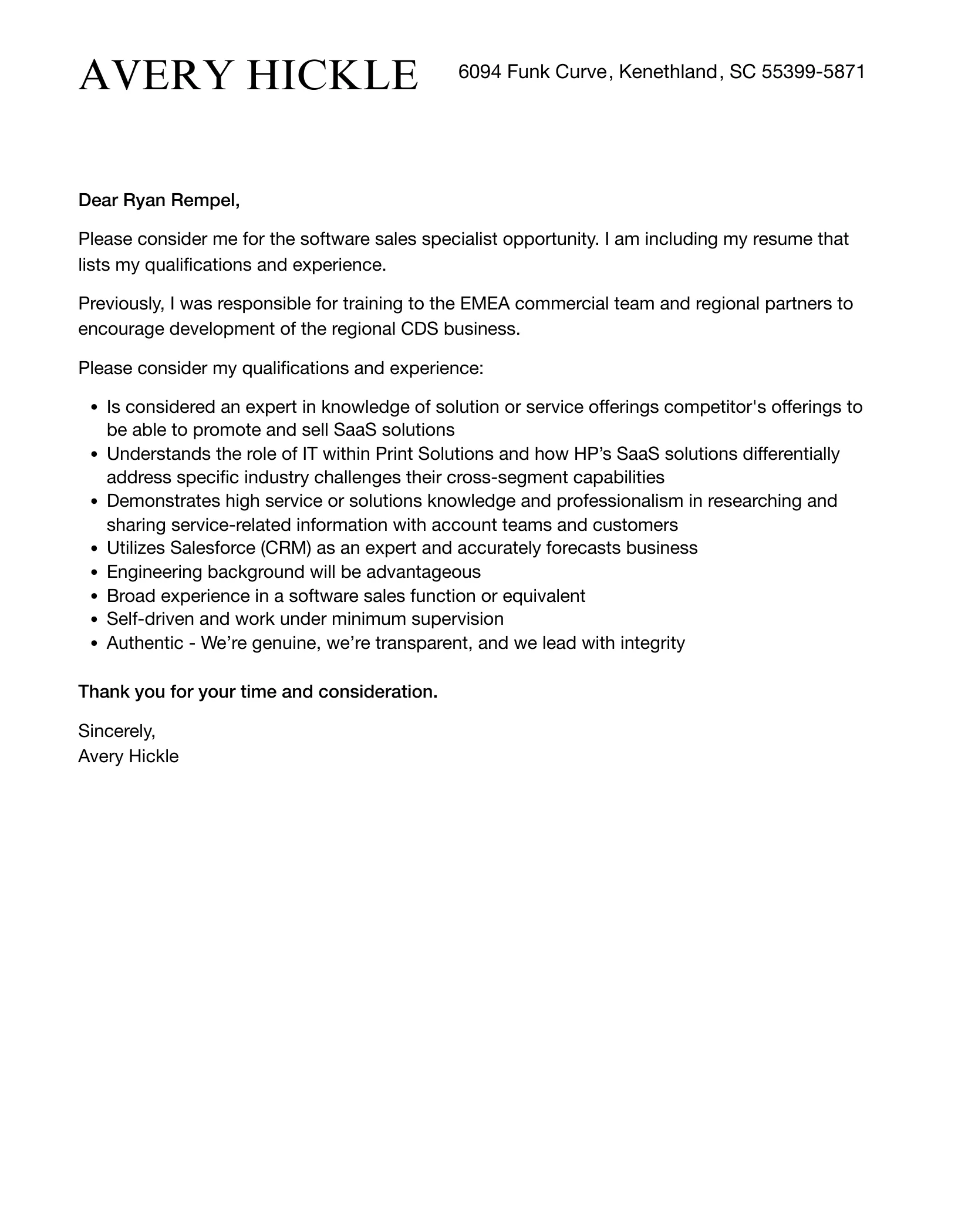 41341 cover letter sales examples