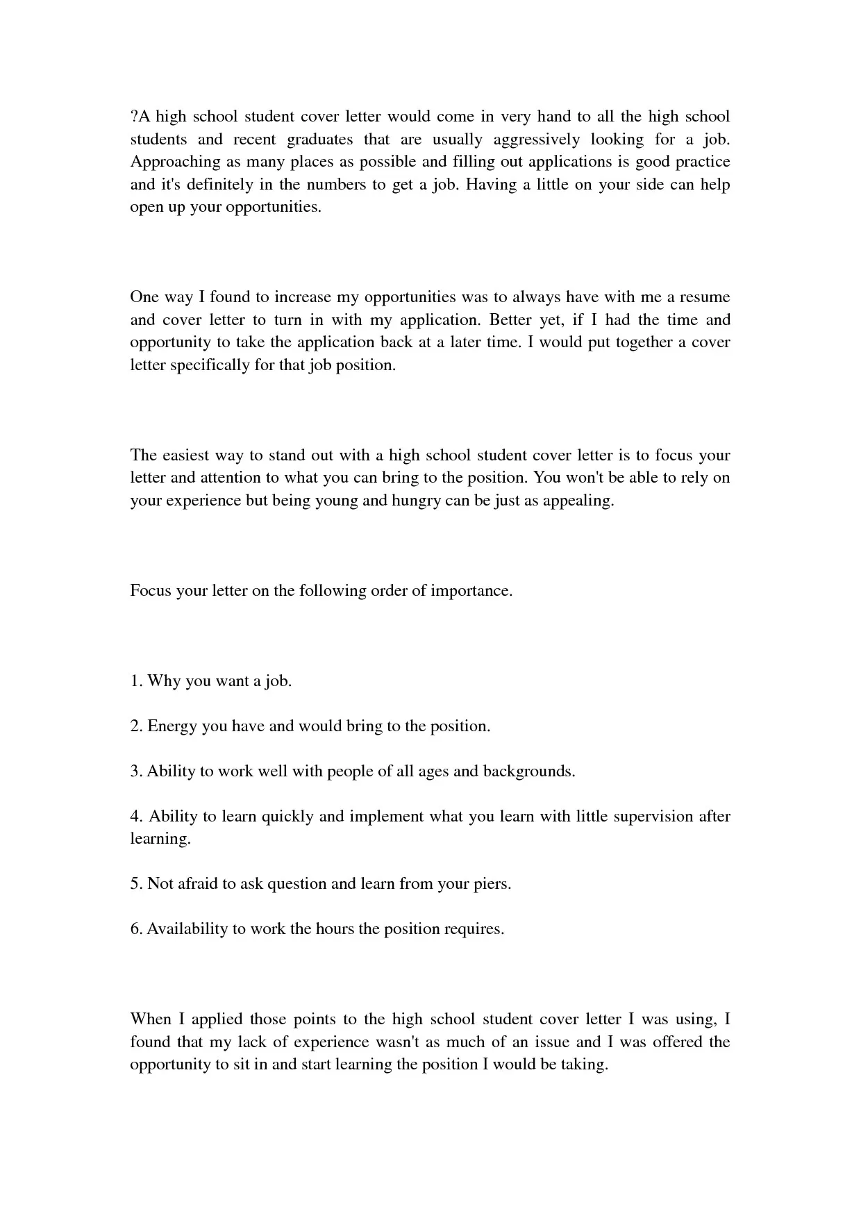 41344 cover letter format