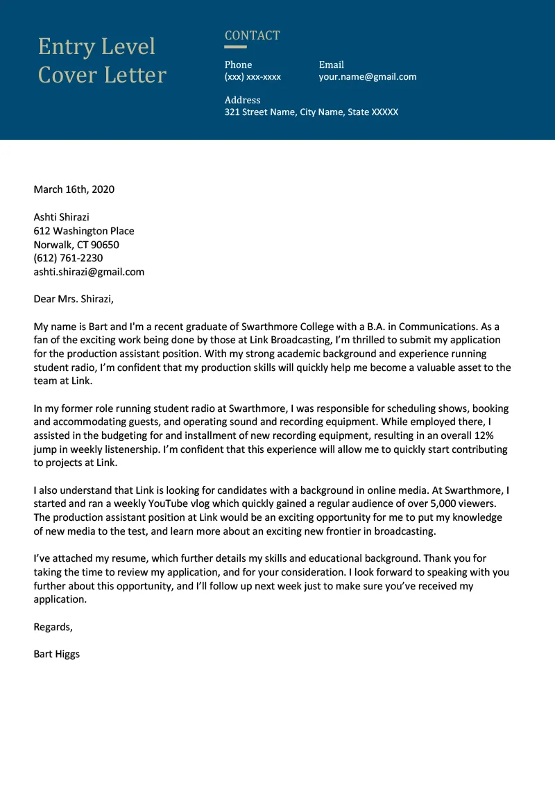 41344 proofreading cover letter