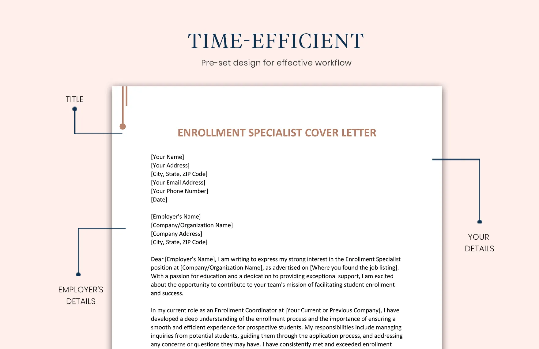 41353 enrollment specialist cover letter example