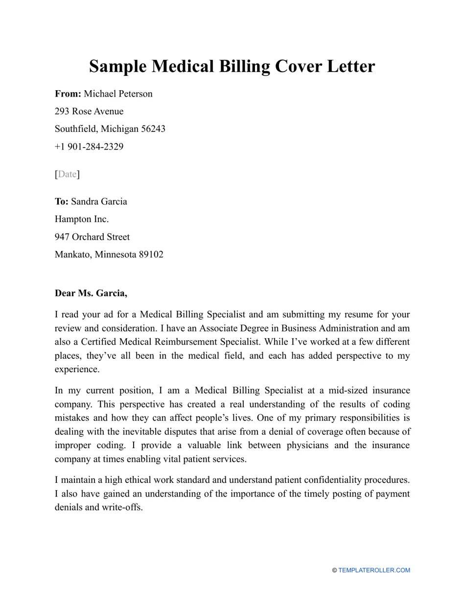 41360 medical billing communication
