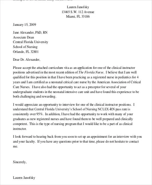 41363 nursing student cover letter header