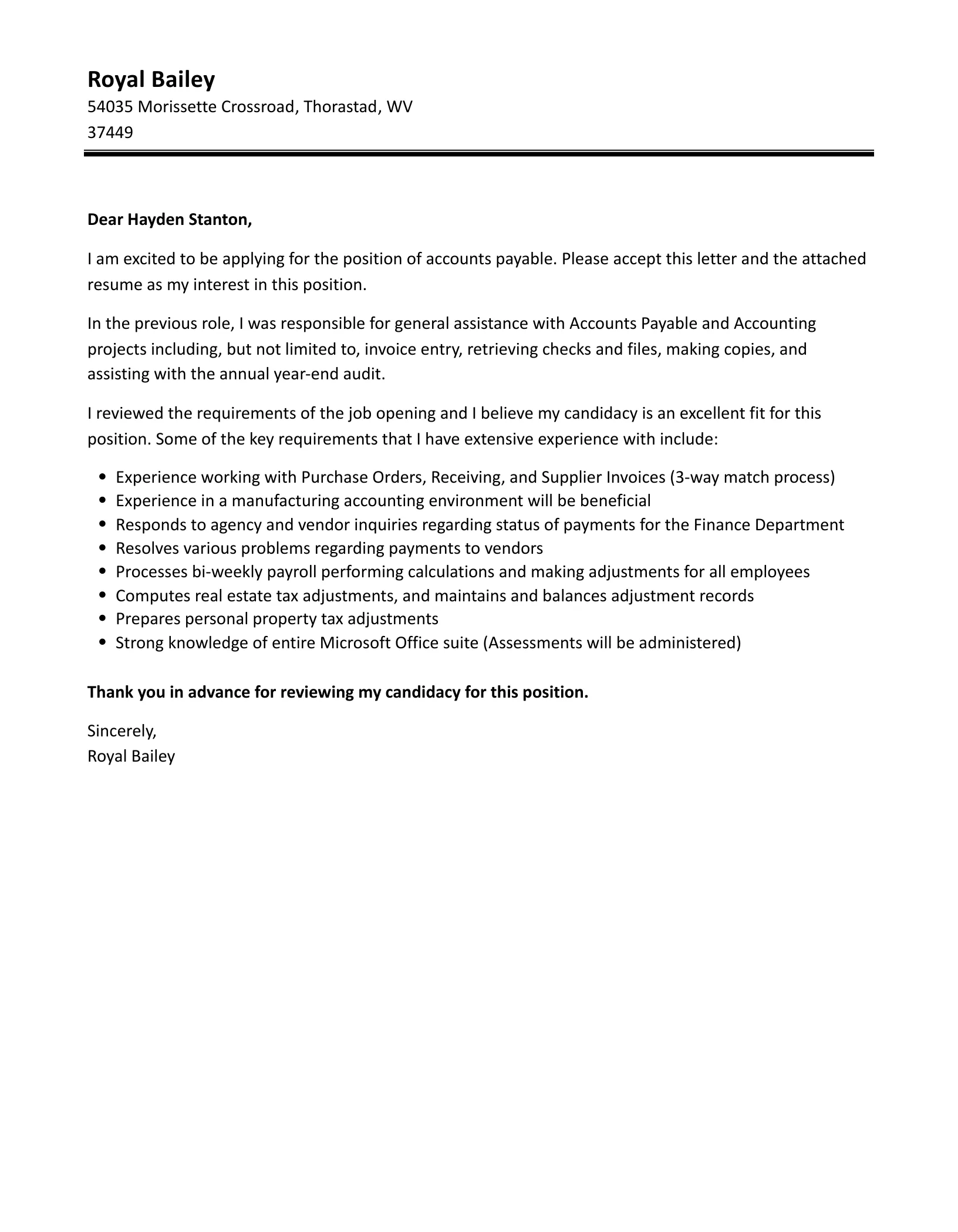 41367 cover letter structure