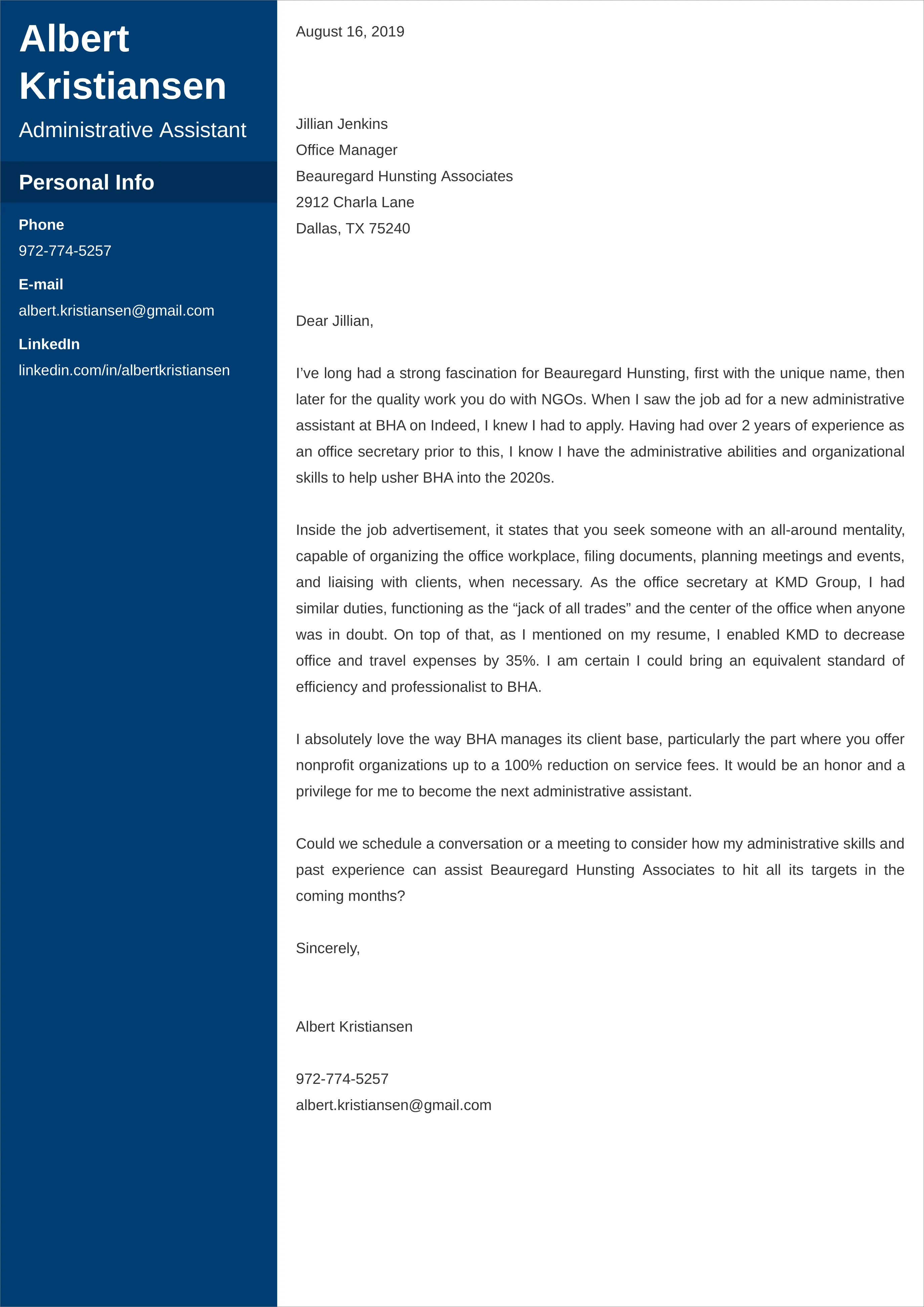 41379 admin cover letter example 1