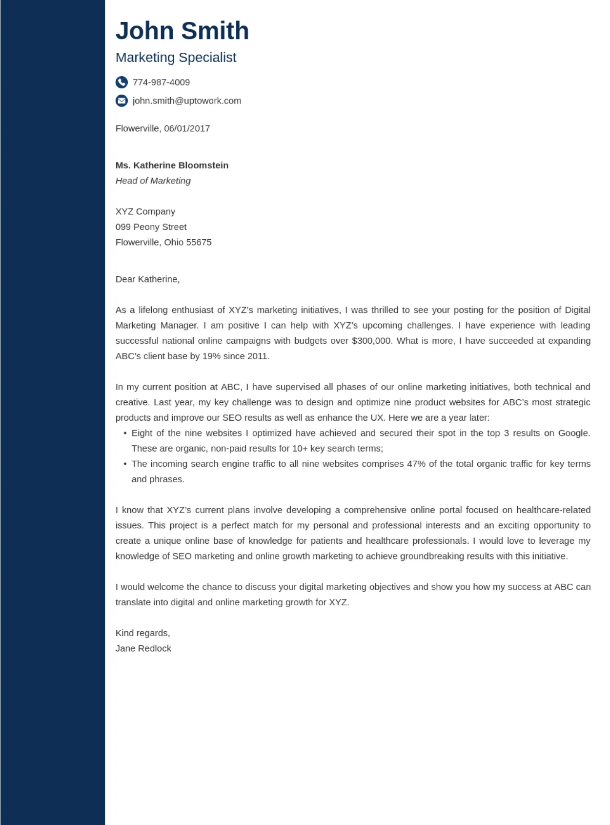 41381 cover letter writing