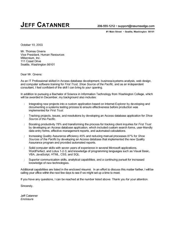 41385 it professional cover letter