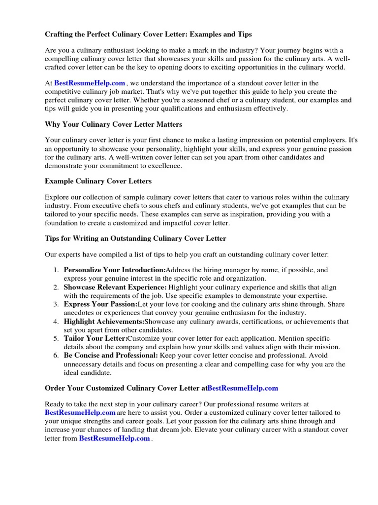 41398 culinary cover letter header