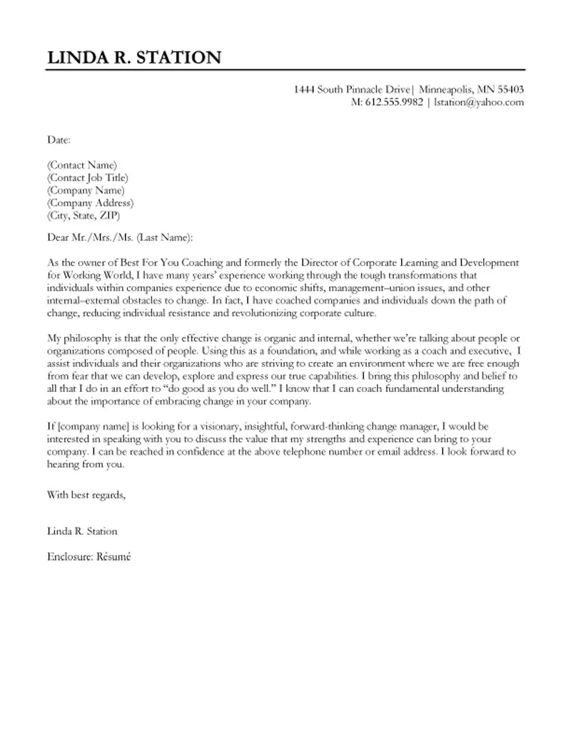 41401 call to action cover letter