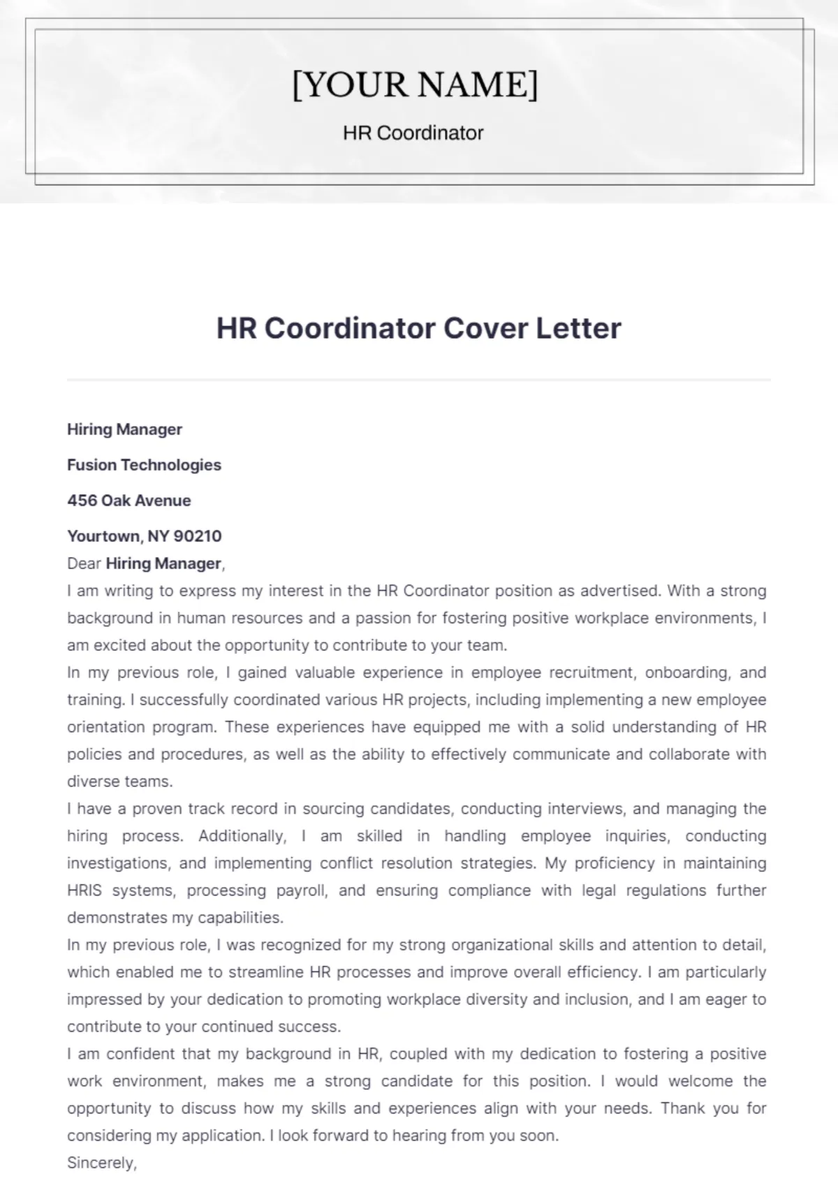 41407 esthetician cover letter format