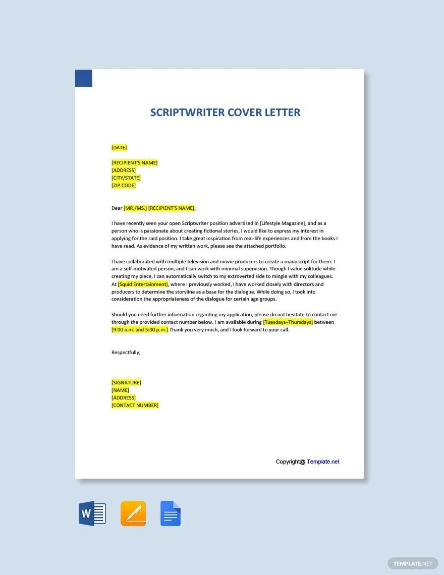 41425 cover letter writing