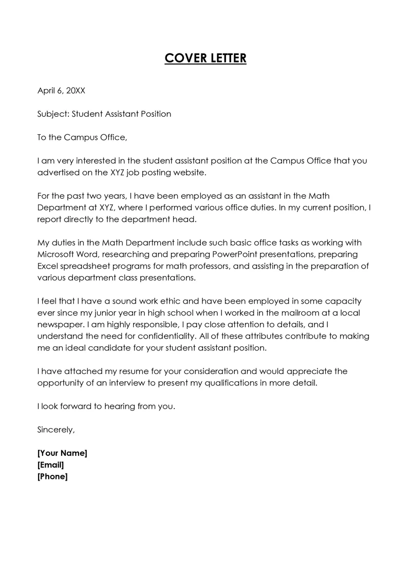 41427 personalize cover letter