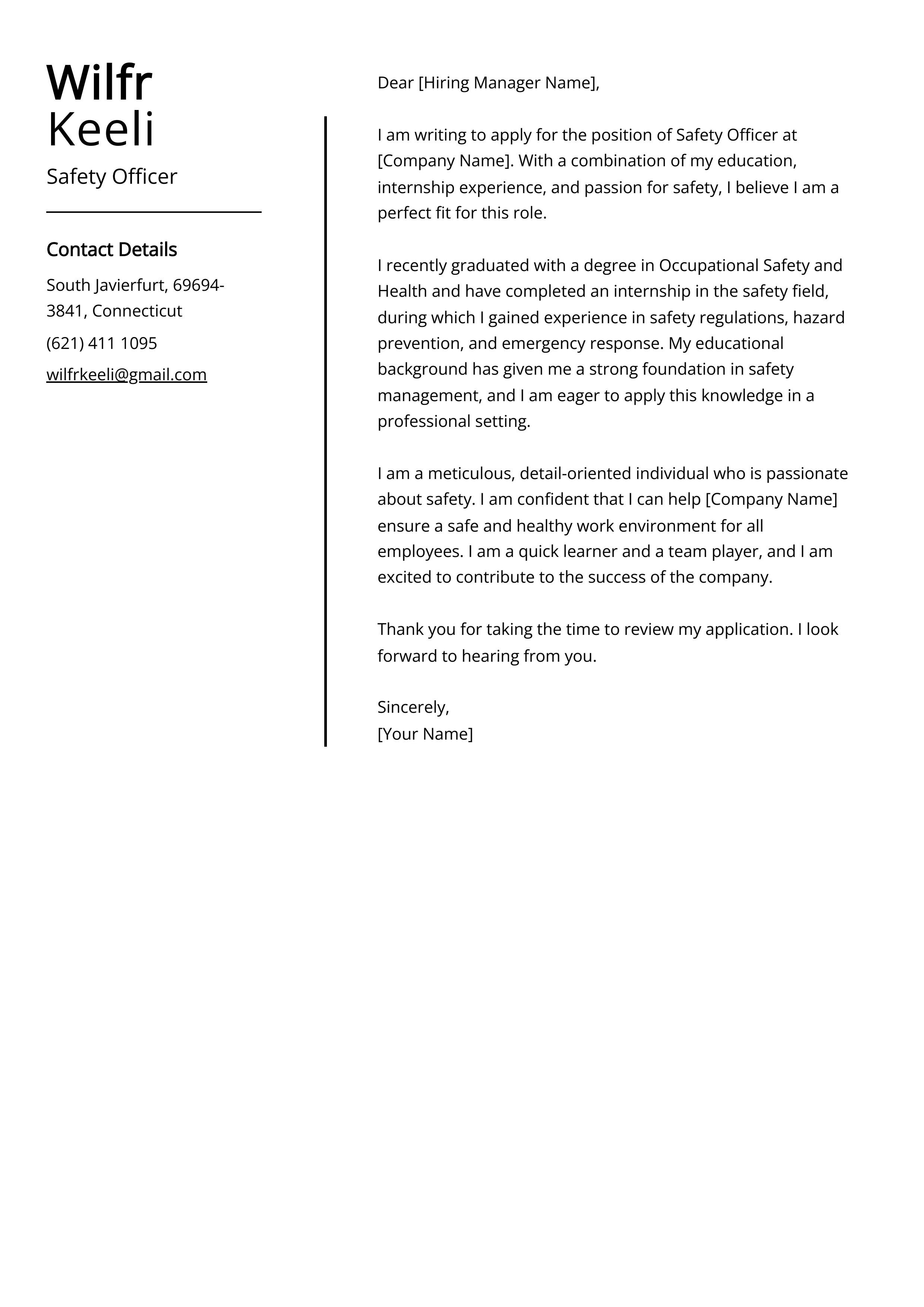41432 cover letter structure