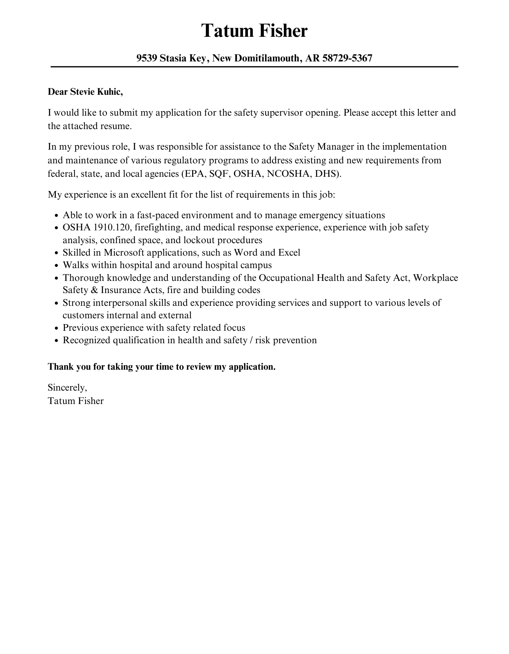 41432 proofreading cover letter