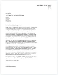 41434 engineering cover letter components