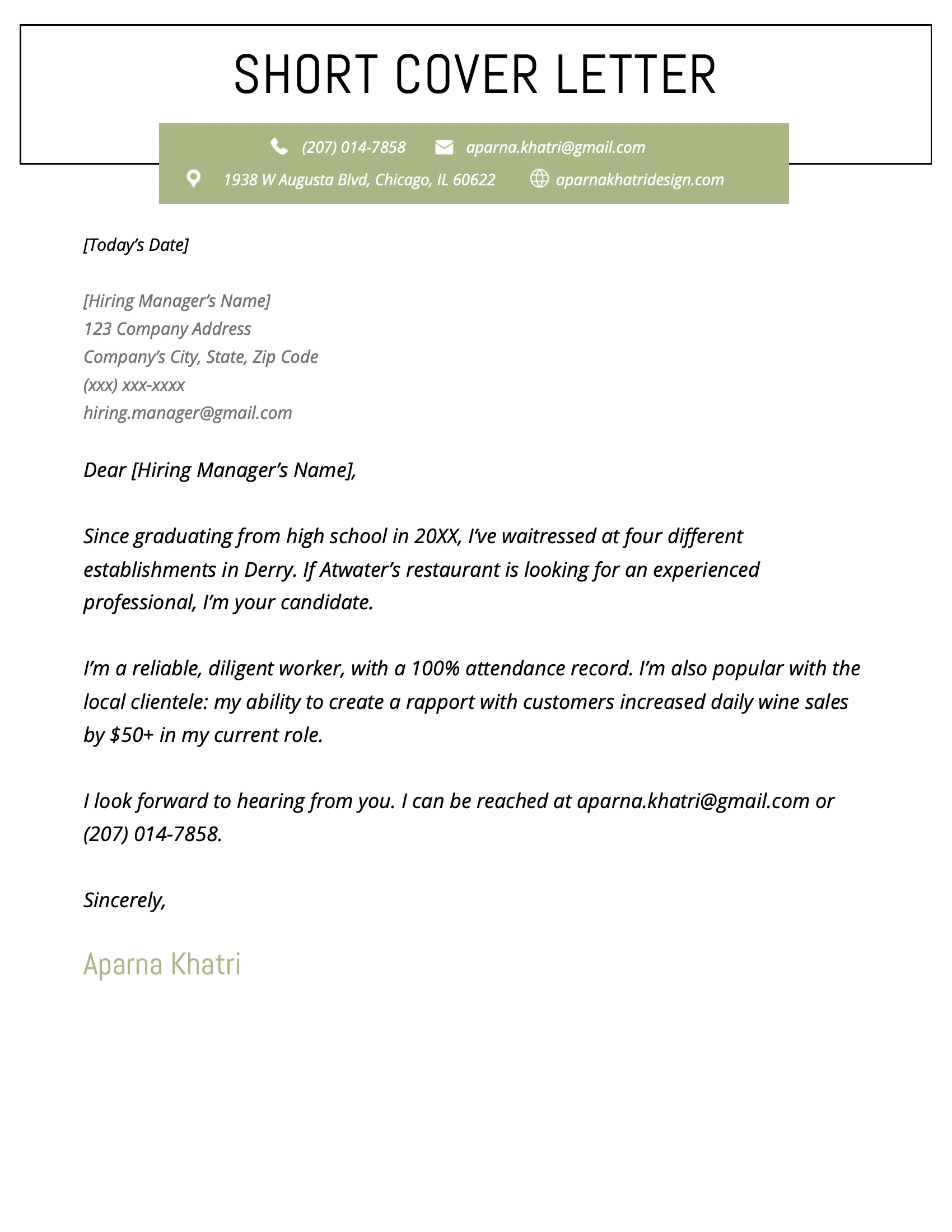 41435 cover letter structure