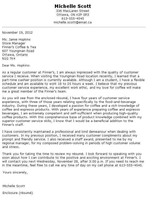41435 cover letter writing