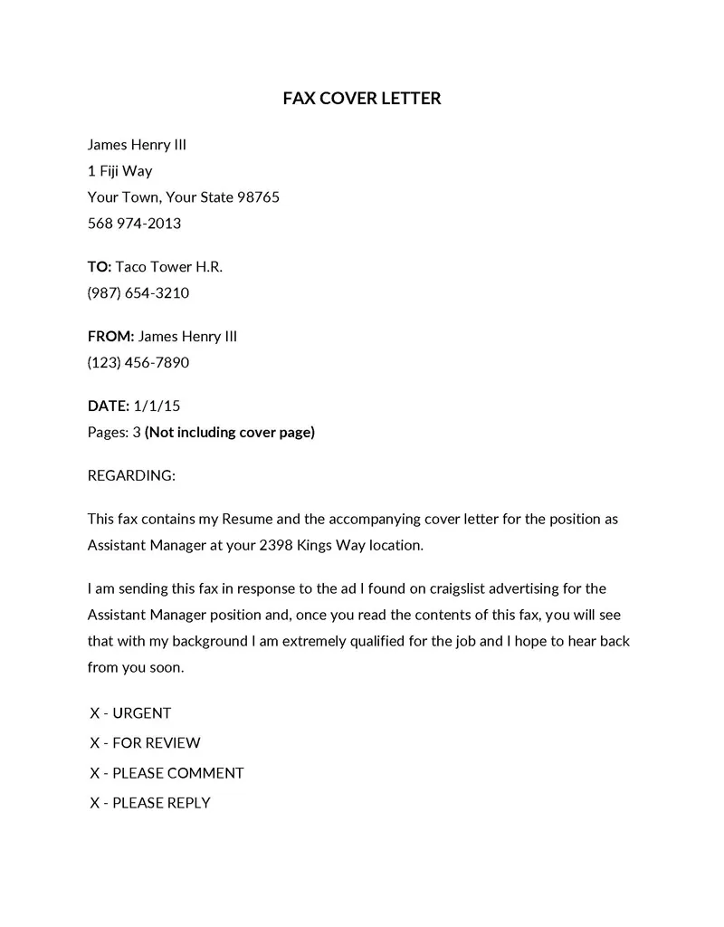 41436 fax cover letter mistakes
