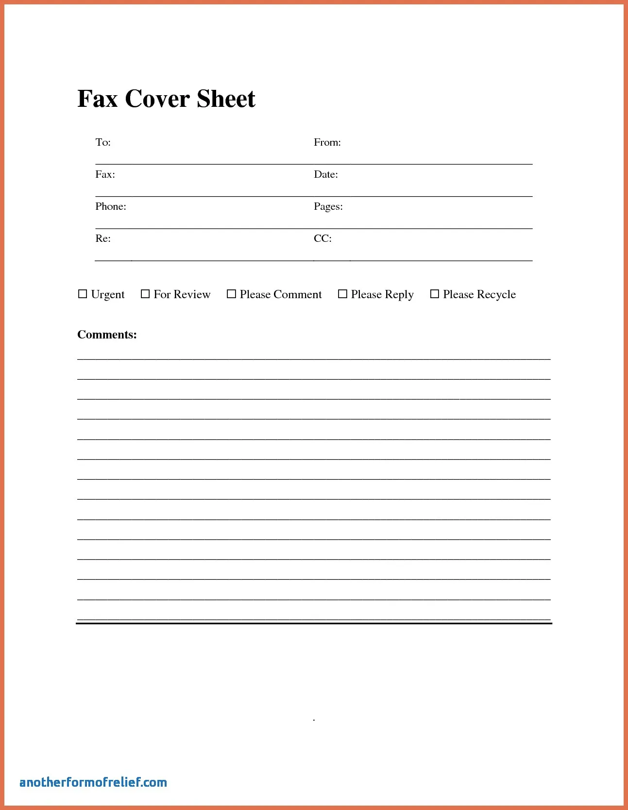41436 fax cover letter recipient