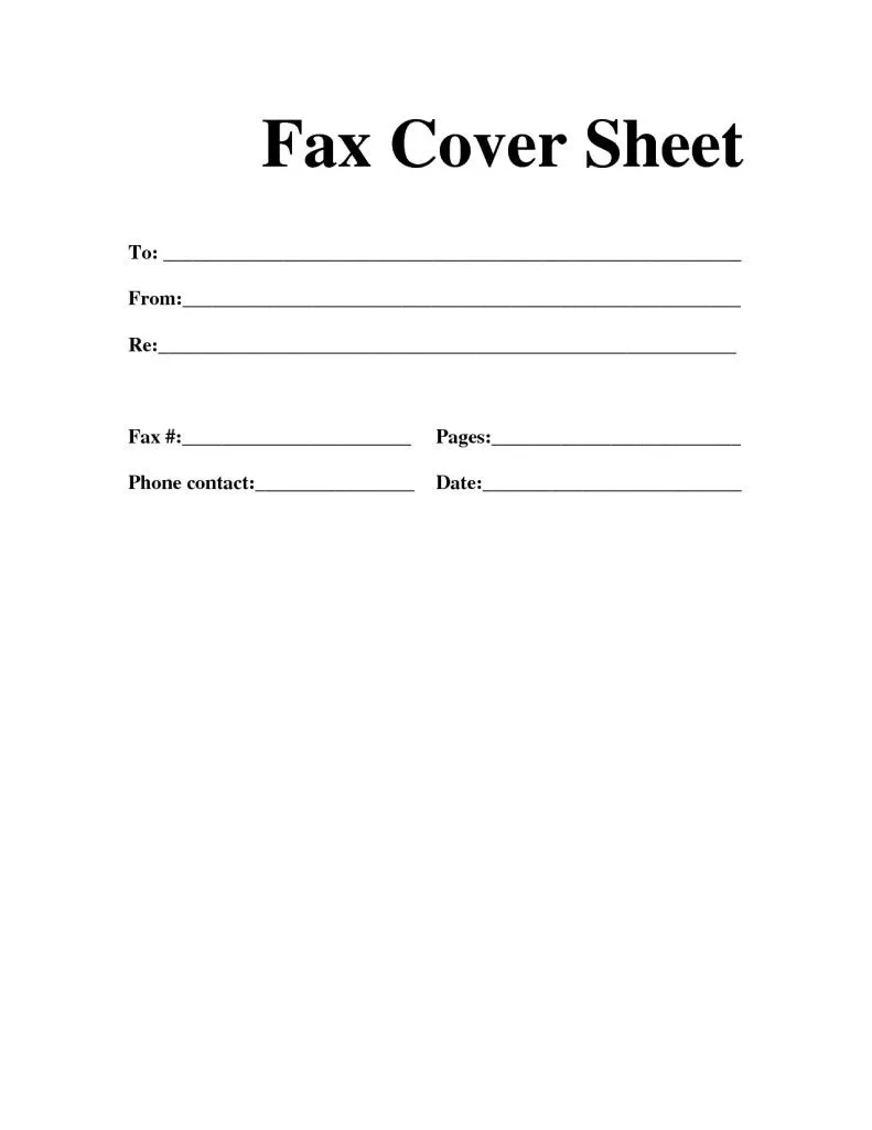 41436 fax cover letter sender