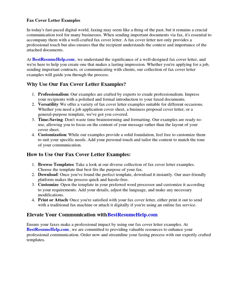 41436 fax cover letter writing