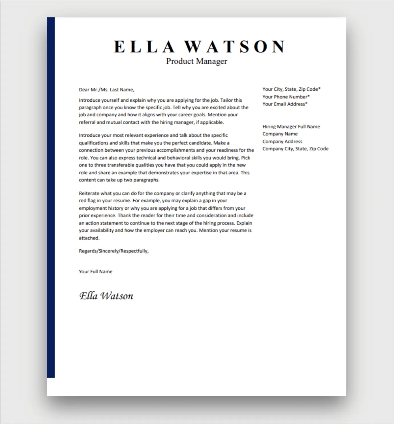 41437 cover letter writing