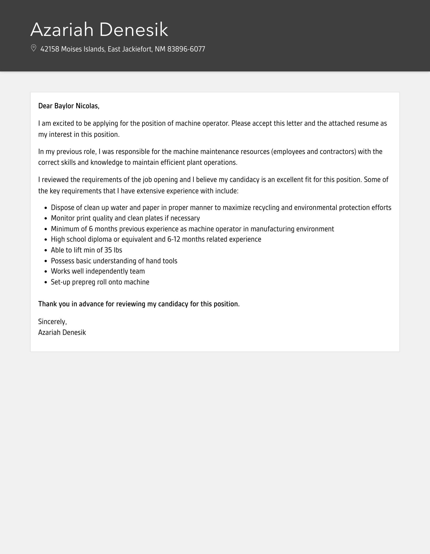 41442 machine operator call to action