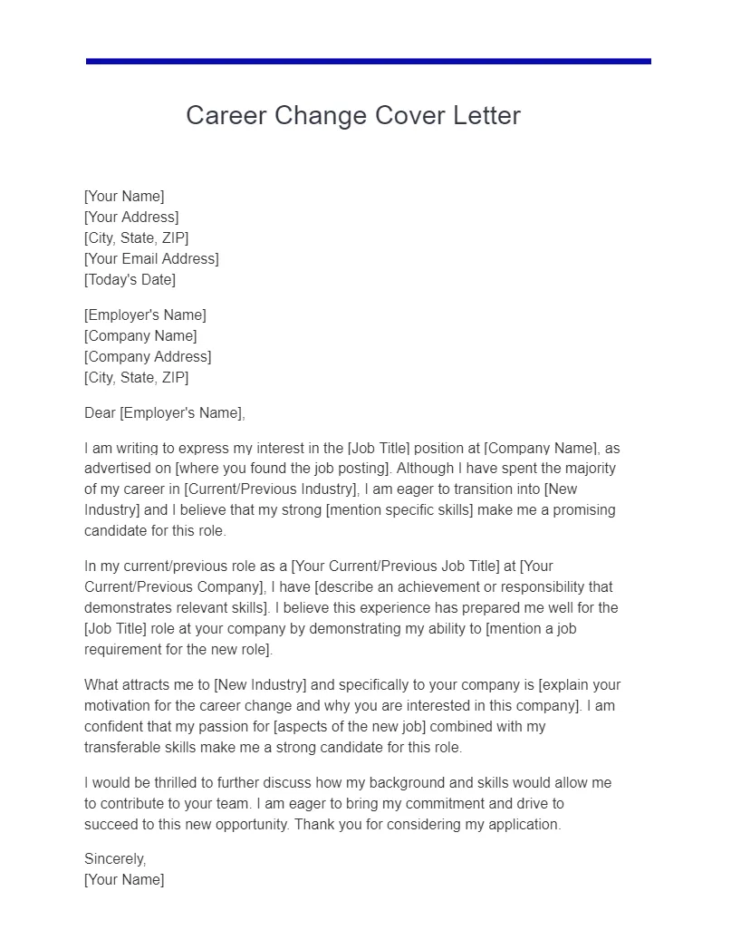 41444 career change cover letter