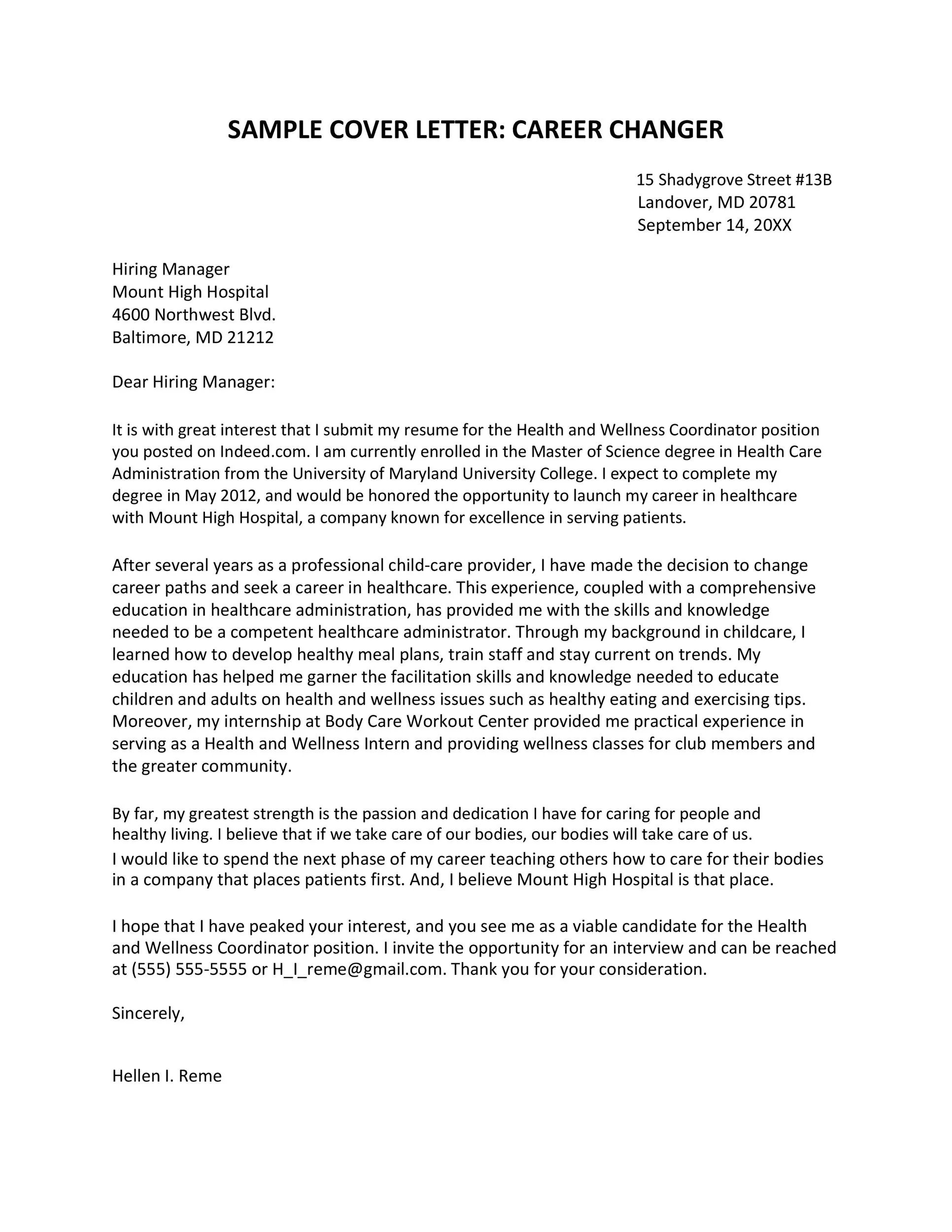 41444 cover letter structure