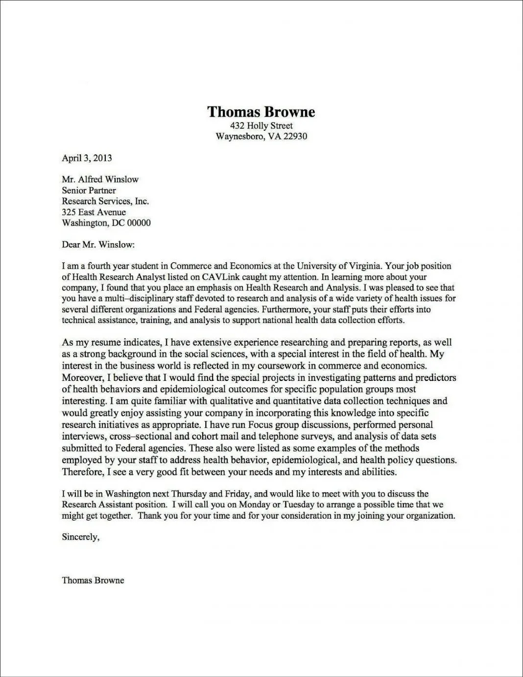 41446 cover letter formatting