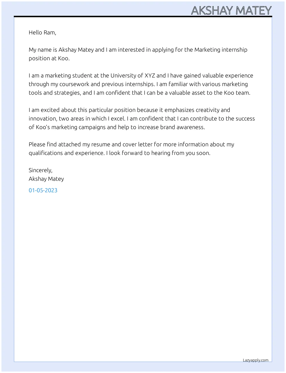 41449 cover letter structure