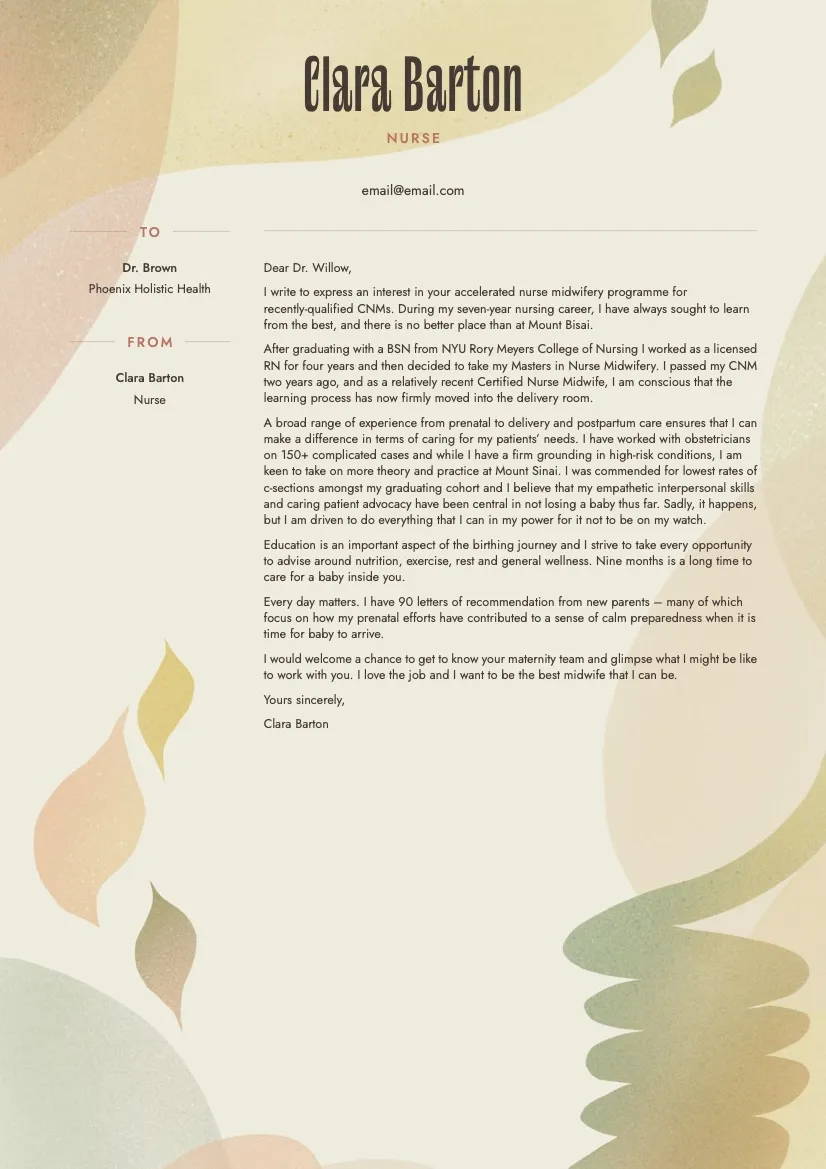 41454 cover letter template customization