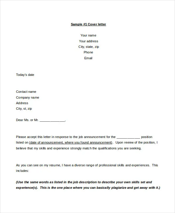 41456 cover letter templates
