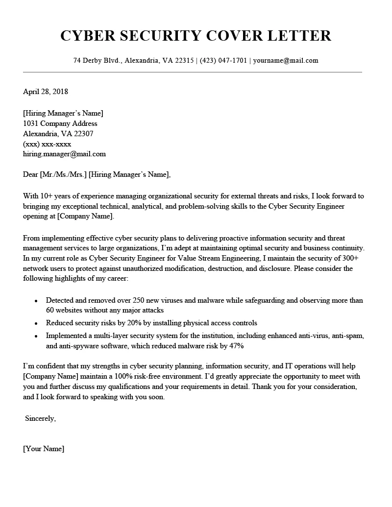 41461 cyber security cover letter guide 2