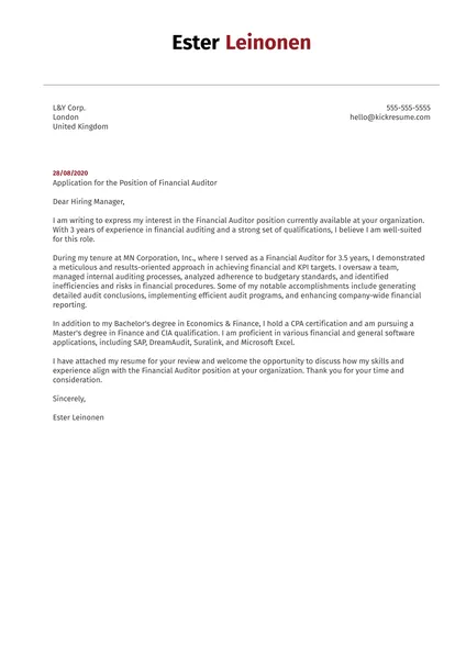 41465 cover letter achievements