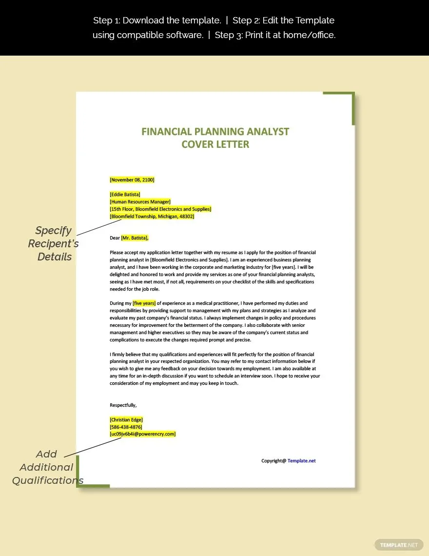 41465 financial planner cover letter