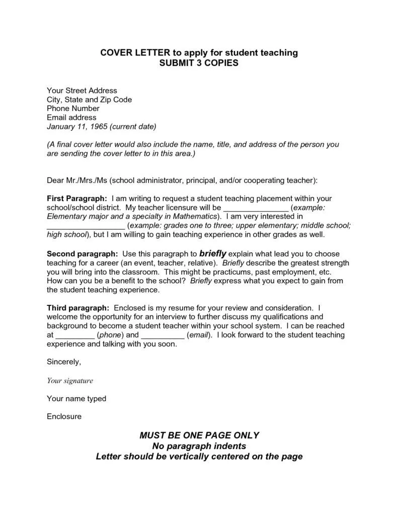 41473 tailor letter