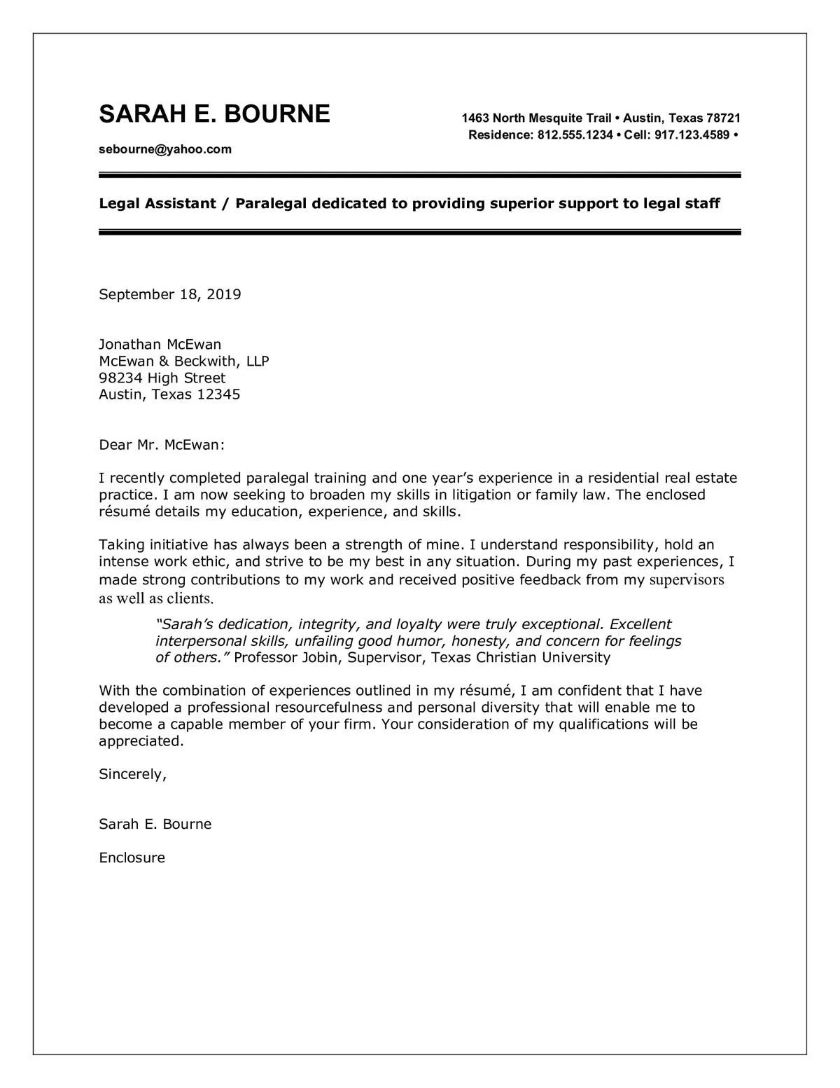 41476 cover letter components