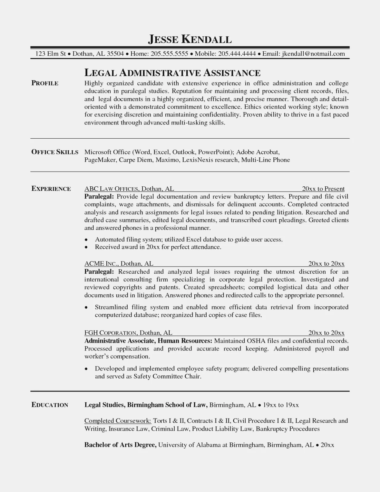 41476 email cover letter