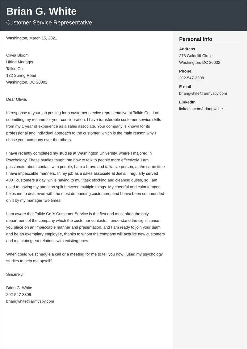 41478 customizing cover letter