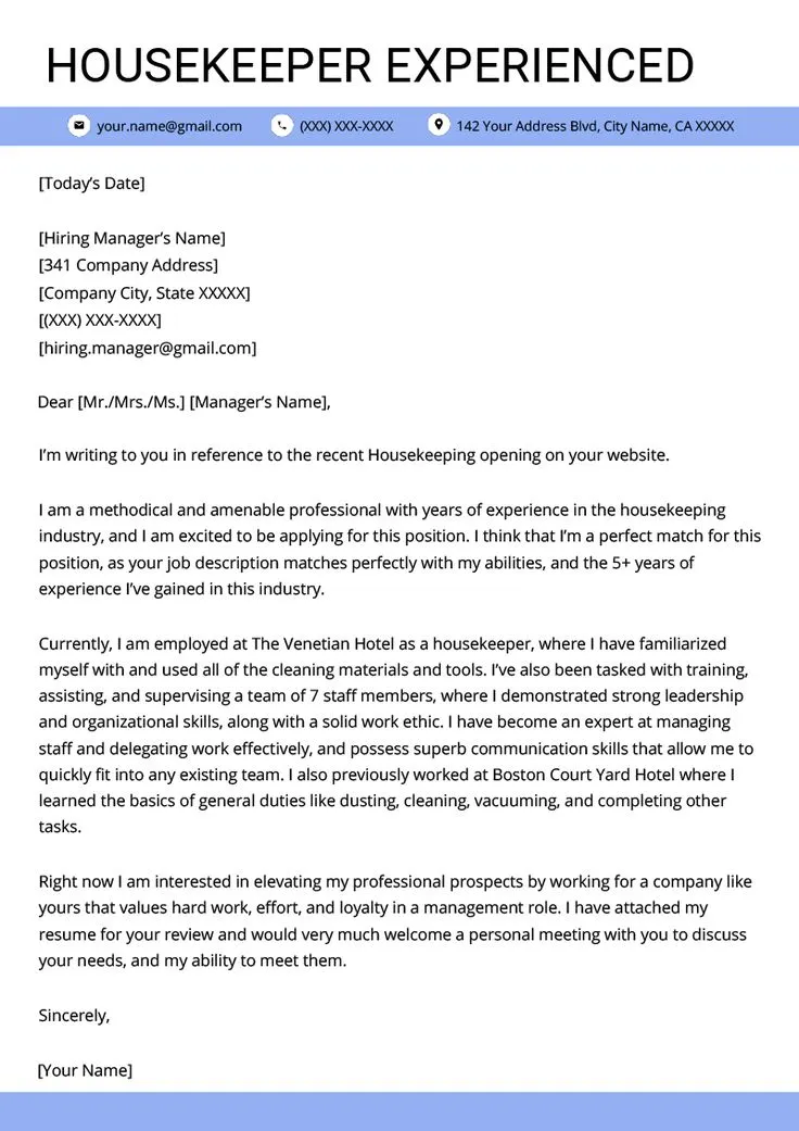 41481 housekeeping supervisor cover letter image1