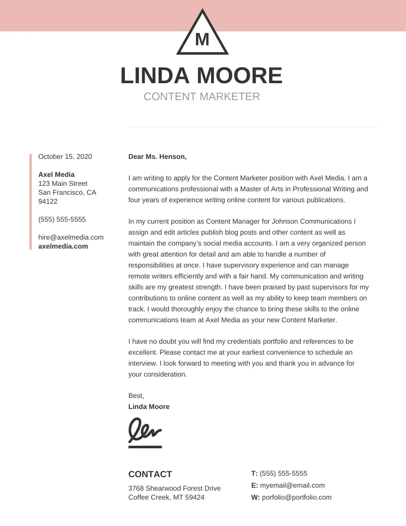 41488 cover letter writing