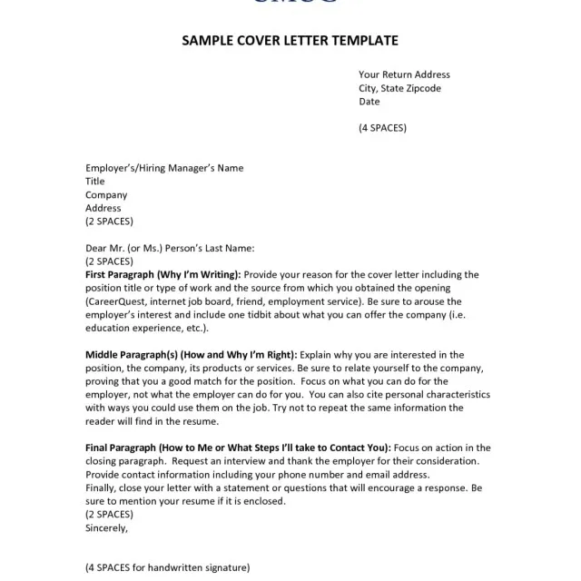41492 call to action cover letter