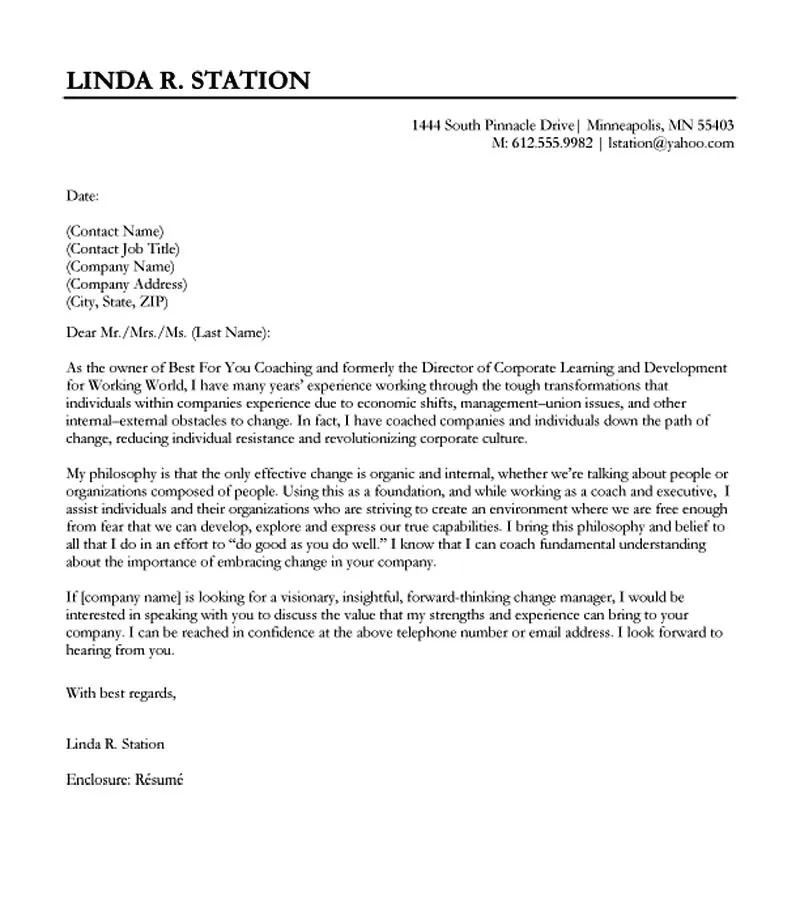 41492 cover letter value proposition
