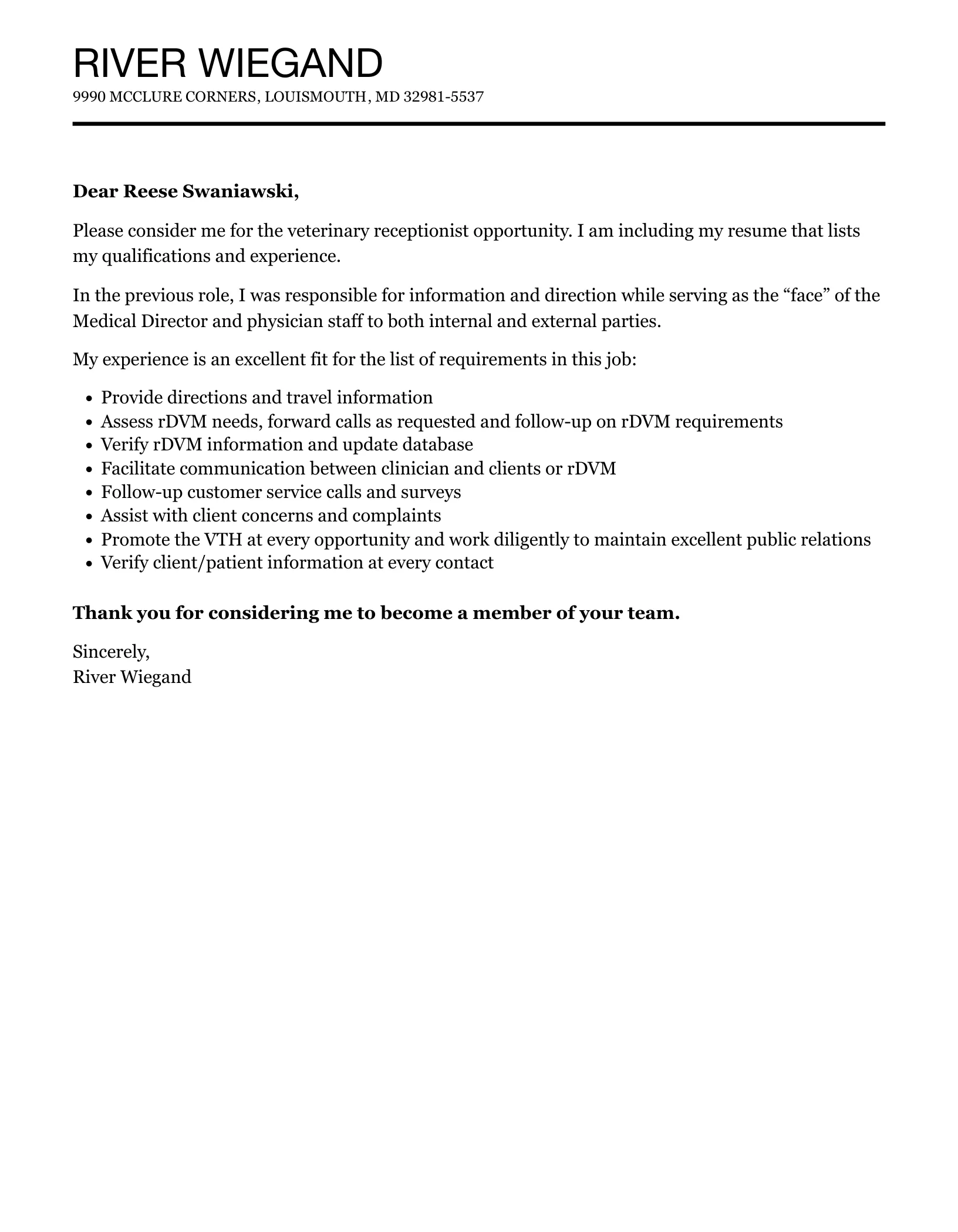 41501 proofreading cover letter