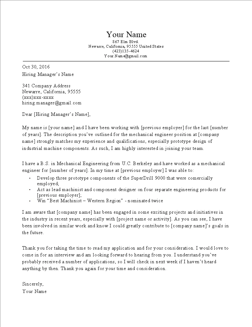 41503 engineer cover letter company research