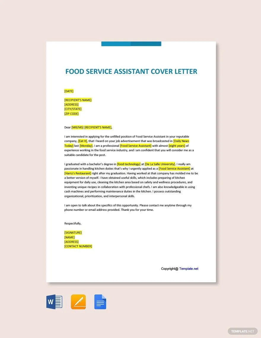 41508 food service job application
