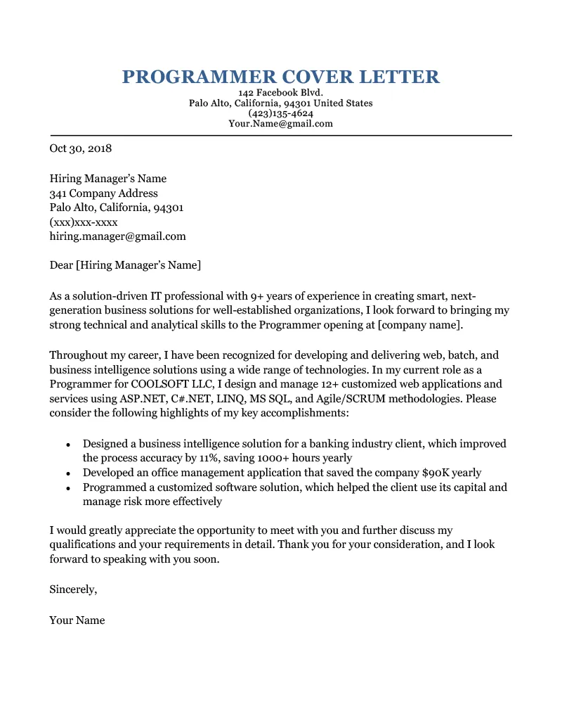 41516 tailoring cover letter