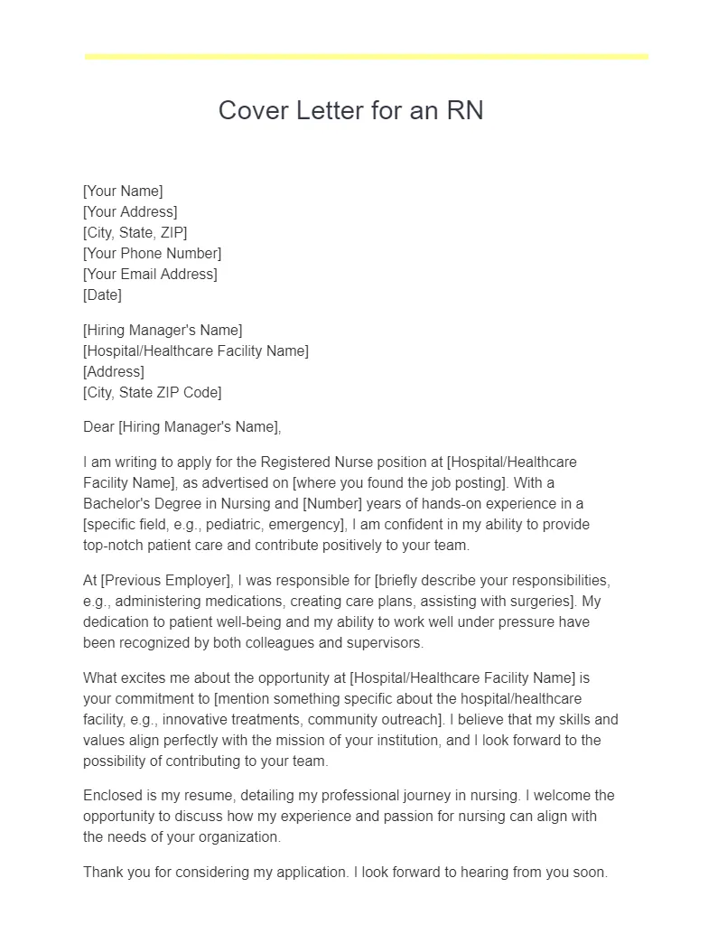 41517 rn cover letter experience