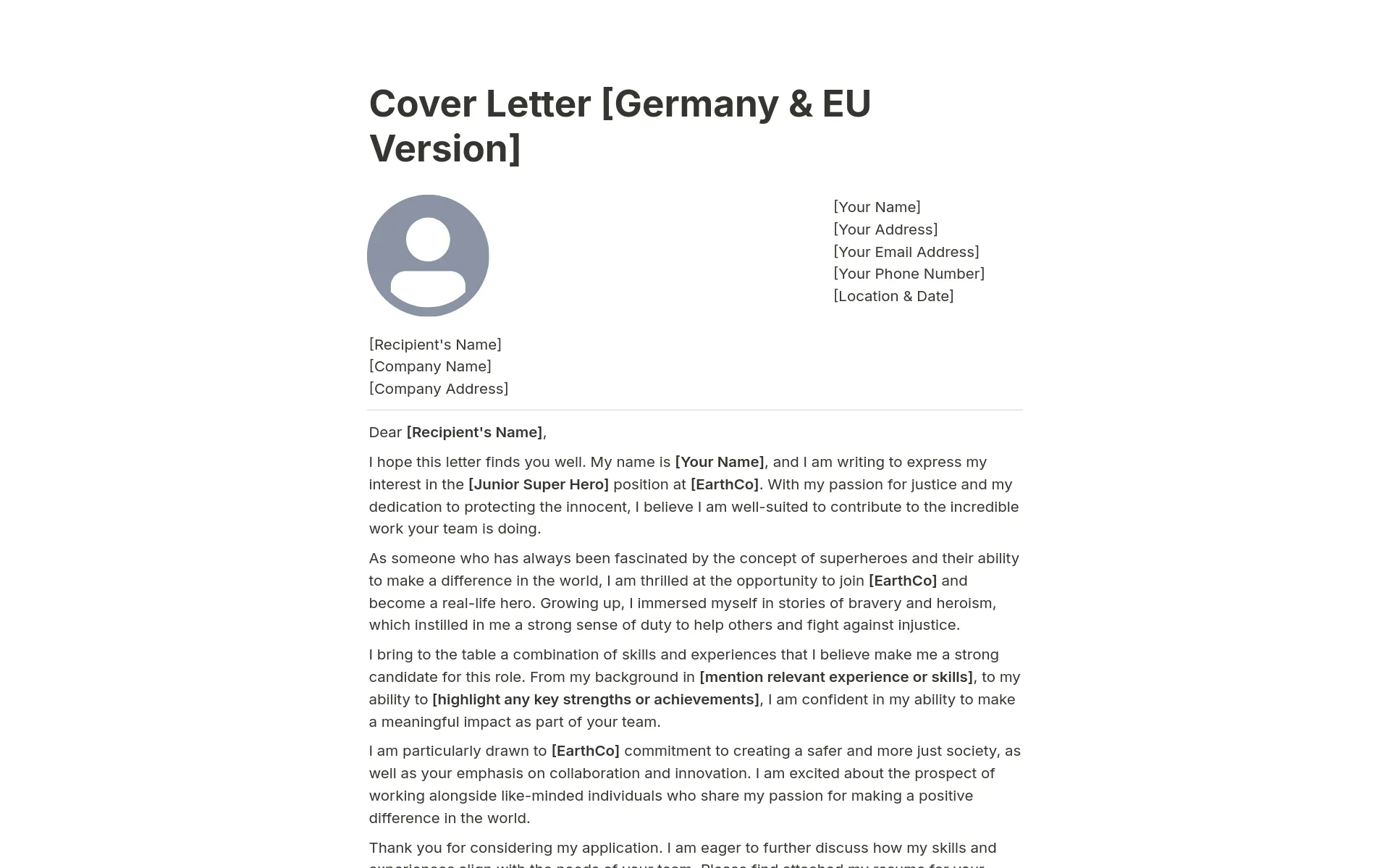 41520 cover letter formatting tips