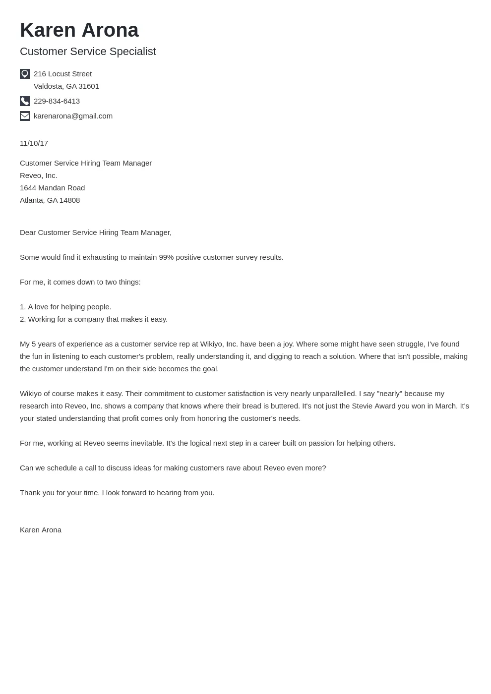 41532 cover letter company contact
